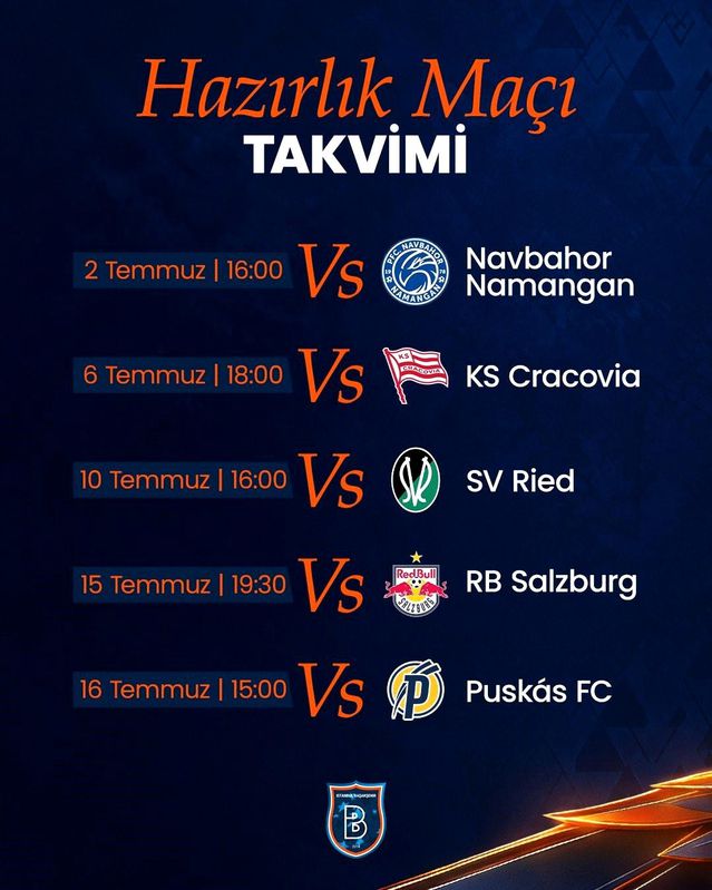 RAMS Başakşehir'in Hazırlık Maçları Programı